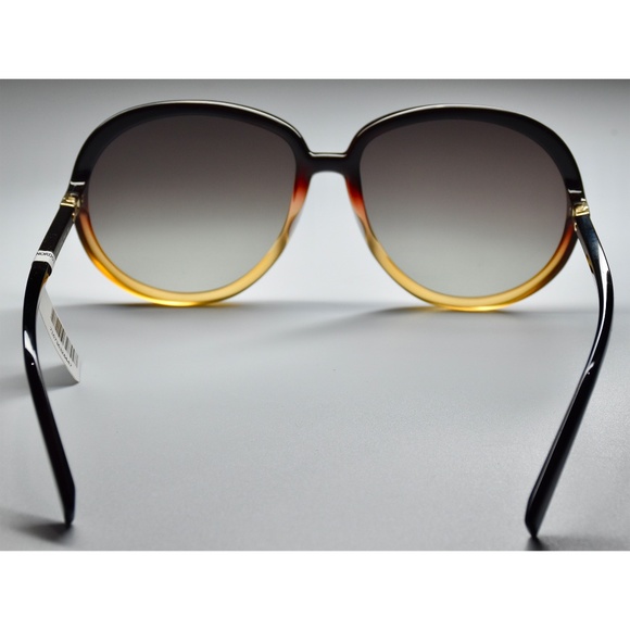 GIVENCHY GV7180/S GLNJL BROWN/YELLOW GRADIENT BROWN FLASH ROUND SUNGLASSES. 61mm - Picture 10 of 13